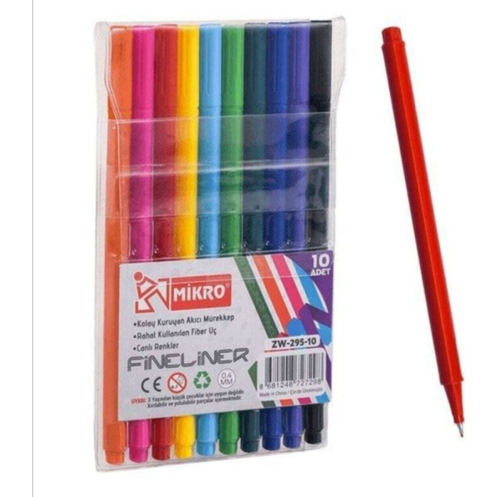 Mikro Fineliner 10'lu Keçe Uçlu Kalem Fiyatı