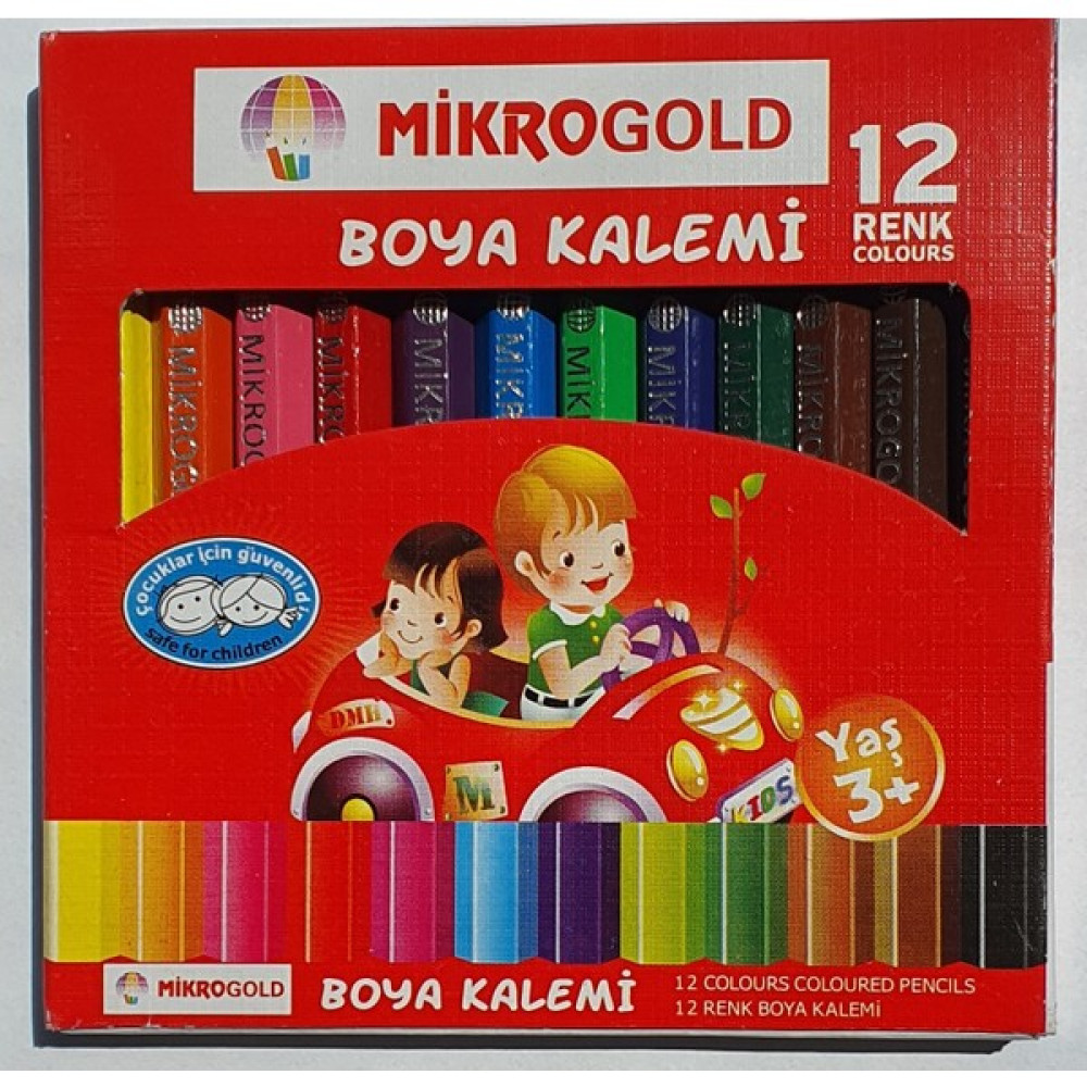 Mikro Gold 12 Renk Yarım Boy Kuru Boya Seti Kuru Boya Kalemi Fiyatı