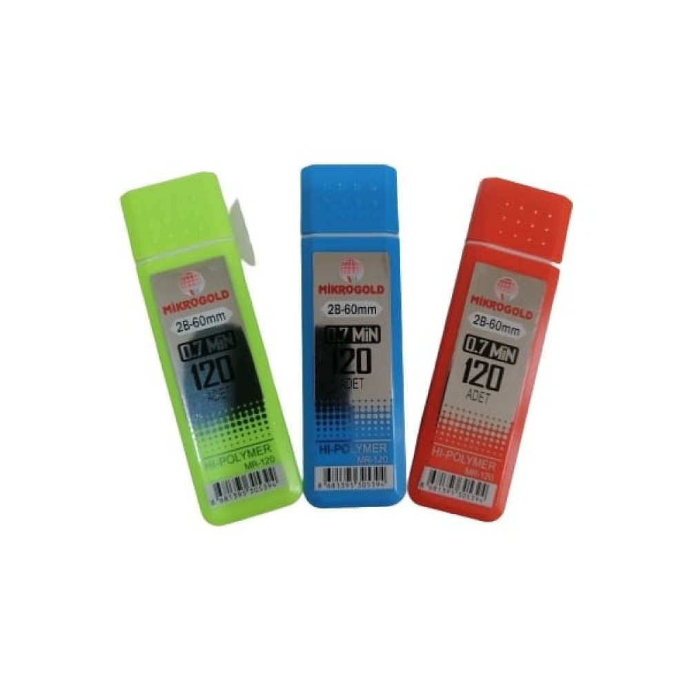 Mikro Gold Hı-Polymer Leards Kalem Ucu 0.7 mm 120'LI 3 Kutu - Renkli Kurşun Kalem Ucu (Min) Fiyatı
