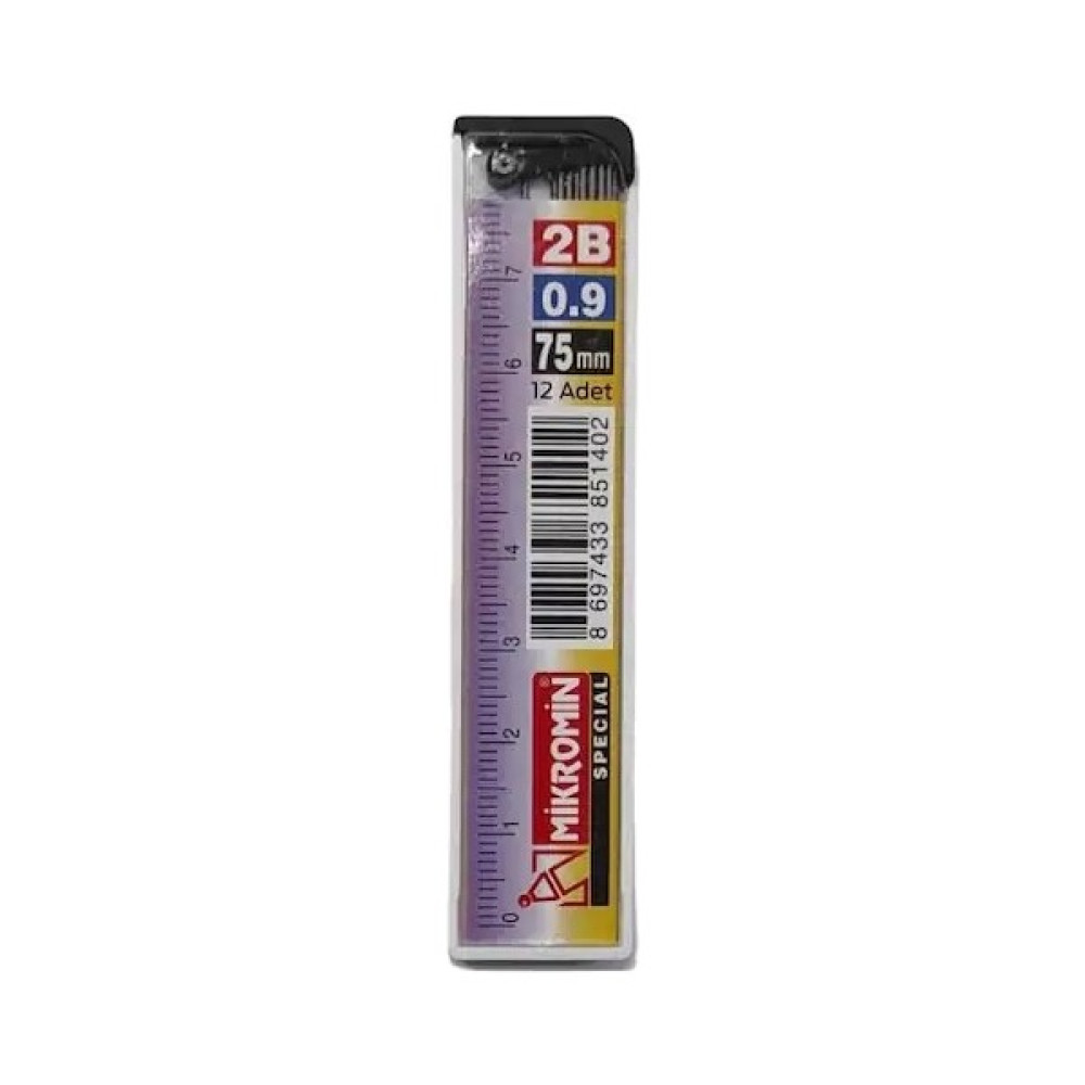 Mikro Min 0.9 mm Cetvelli Kalem Ucu 75 mm Mikro Uç 6 Adet - Siyah - standart Kurşun Kalem Ucu (Min) Fiyatı