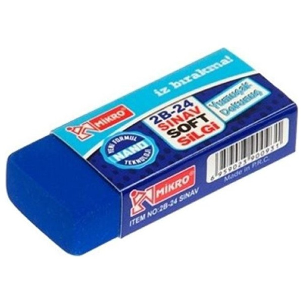Mikro Sınav Silgisi Mavi Silgi Orta Boy Mikro Silgi Sınav 1 Adet Yumuşak Sınav Silgisi - Standart Silgi Fiyatı