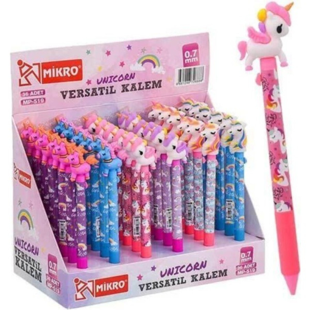 Mikro Unicorn Figürlü 0.7 Uçlu Kalem Mekanik Kurşun (Versatil) Kalem Fiyatı