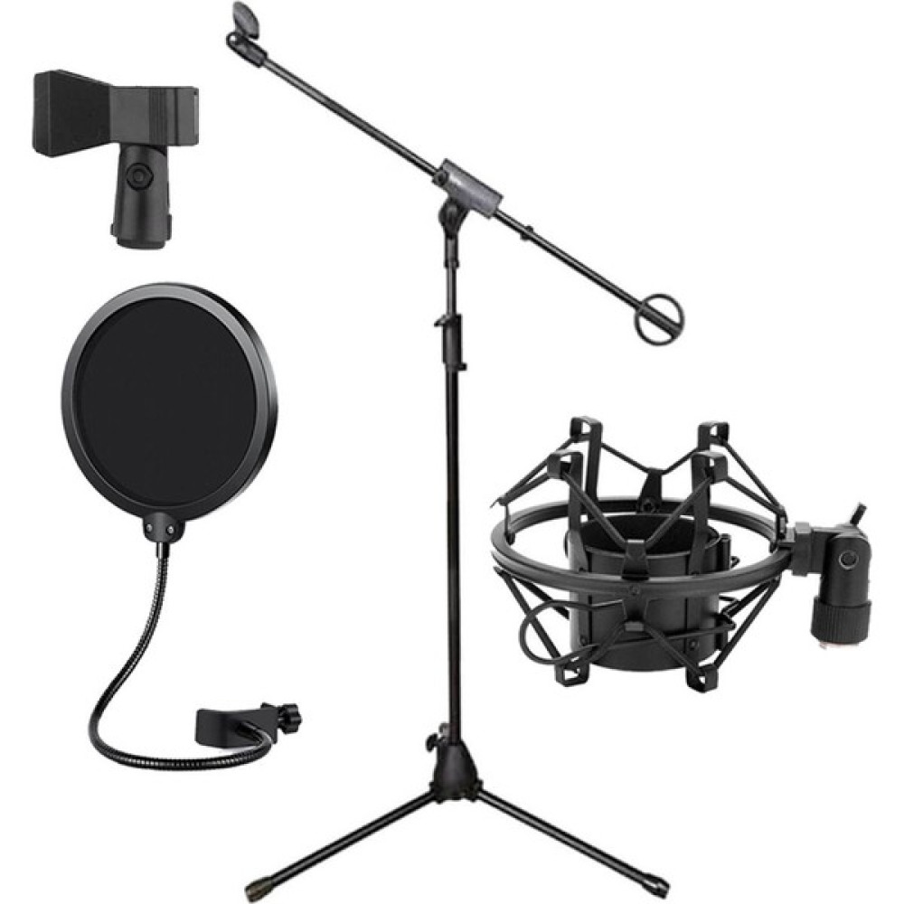 Mikrofon Standı + Pop Filtre + Shock Mount Set Müzik Aleti Aksesuarları Fiyatı