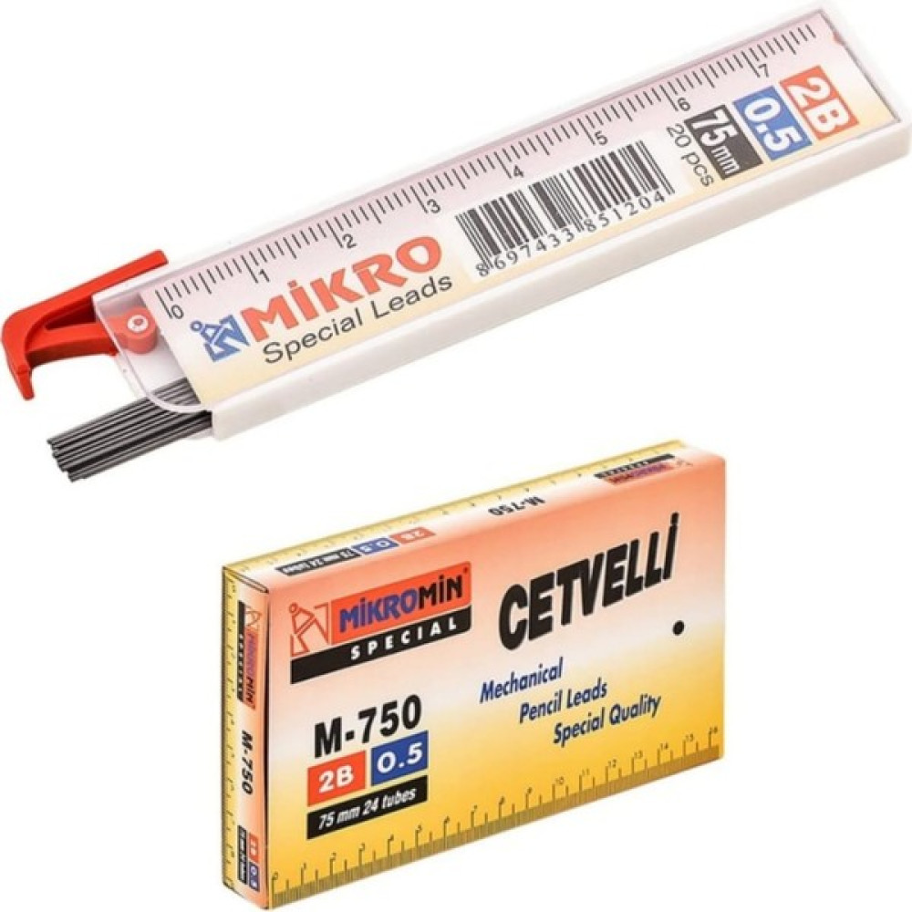 Mikromin Cetvelli 2b 0.5 Uç 75MM 4 Adet Kurşun Kalem Ucu (Min) Fiyatı