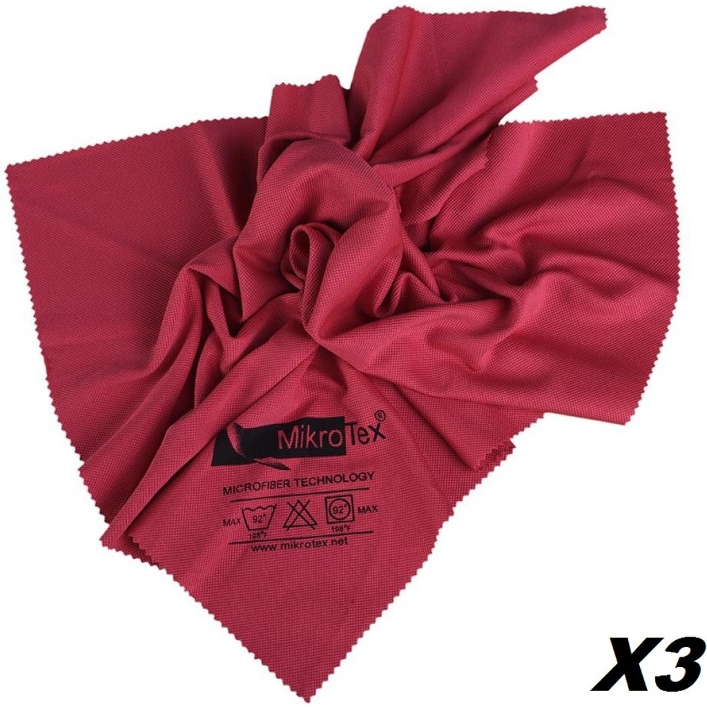 Mikrotex Mikrofiber Cam Bezi 50X40 cm 36 gr 3 Adet - Kırmızı Diğer Fiyatı