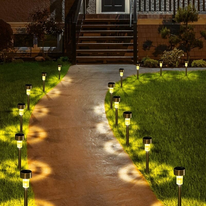 Miku Design Gün Işığı Sarı Ledli Solar Güneş Enerjili Bahçe Lambası 10 Lu Set Metal Gövdeli Diğer Fiyatı