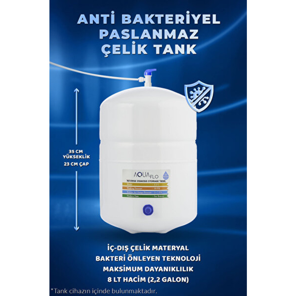 Mil 5 Aşamalı Standart Membranlı Pompalı Çelik Tanklı Su Arıtma Cihazı Su Arıtma Cihazı Fiyatı