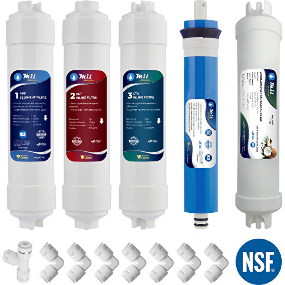 Mil Kapalı Kasa Su Arıtma Cihazı Için Nsf Onaylı 5li Filtre Seti(KK-5-SET-M) Bahçe Makinesi Aksesuar & Yedek Parça Fiyatı