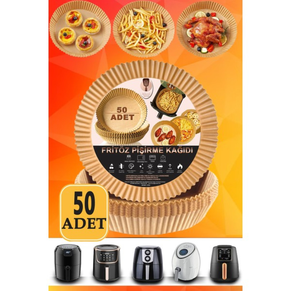 Milae Airfryer Xl Xxl Pişirme Kağıdı 50 Adet 16CM Yuvarlak Çift Taraflı Yağlı Kağıt Philips Tefal Pişirme Kağıdı Fiyatı