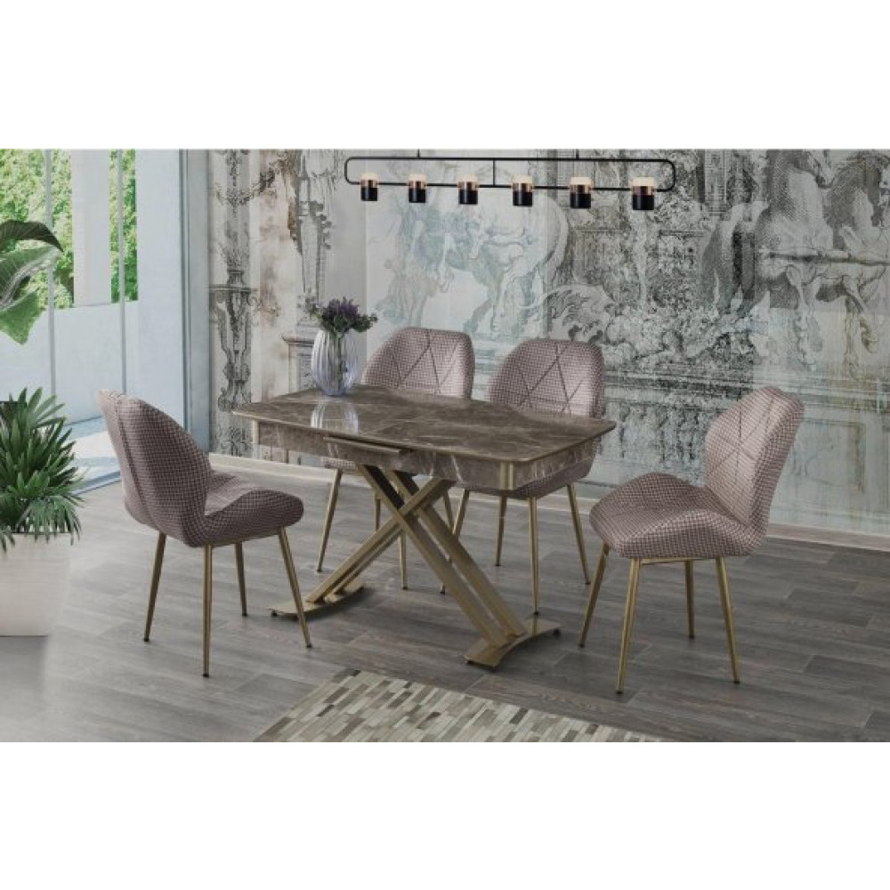 Milano Acilir Mdf X Ayak Masa Elvira 6 Adet Vera Sandalye Takim Mutfak Dolabı / Mobilyası Fiyatı