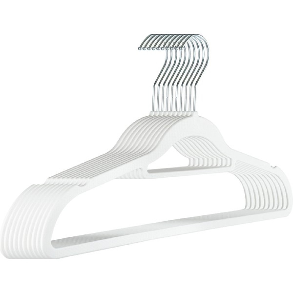 Milano Home Non-slip Elbise Askısı Kaydırmaz Kravat Ve Pantolon Askılı Elbise Askısı Dolap Askısı 10 Adet Beyaz Eşya Saklama / Düzenleme Fiyatı