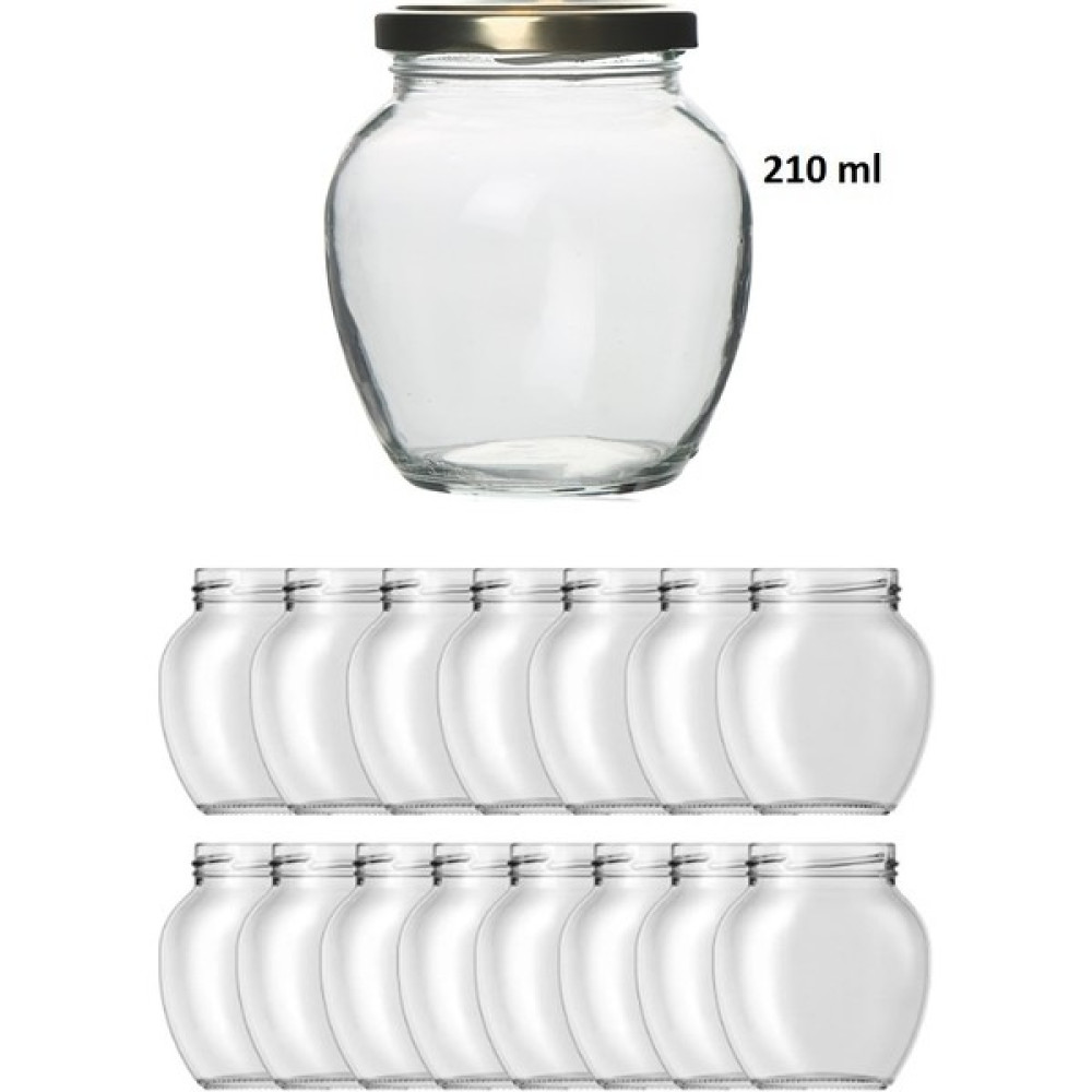 Milea 14 Adet 210 ml Şeffaf Cam Yumurta Model Konserve Kavanozu Gold Metal Kapaklı MA2154 Saklama Kapları Fiyatı