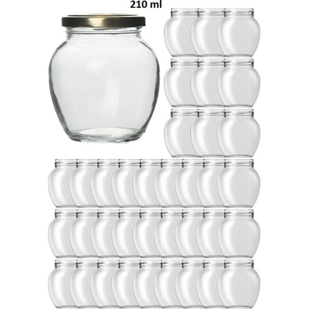 Milea 36 Adet 210 ml Şeffaf Cam Yumurta Model Konserve Kavanozu Gold Metal Kapaklı MA2156 Saklama Kapları Fiyatı
