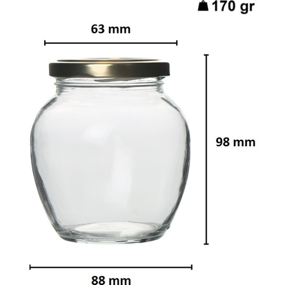 Milea 6 Adet 370 ml Şeffaf Cam Yumurta Model Konserve Kavanozu Gold Metal Kapaklı MA2153 Saklama Kapları Fiyatı