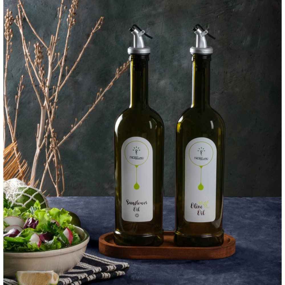 Milena Life Amber 2'li 750 ml Zeytinyağı ve Sıvıyağ Yağdanlık Şişesi Yağlık *Stantlı fa Mutfak Gereçleri Fiyatı