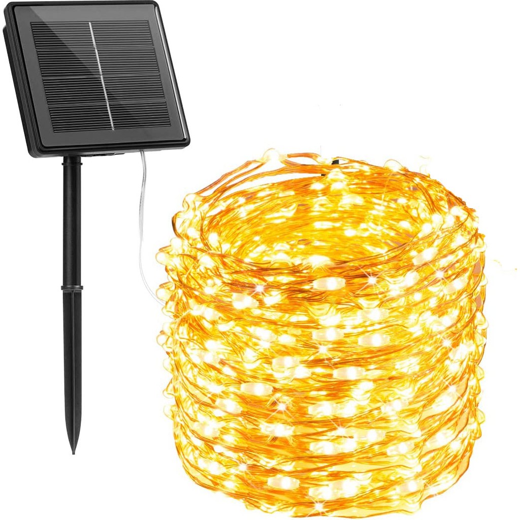 Miletus Güneş Enerjili Bahçe Lambası 20 Metre Peri LED Paket Gunes Enerjili Bahçe Lambaları Sarı Renk Diğer Fiyatı