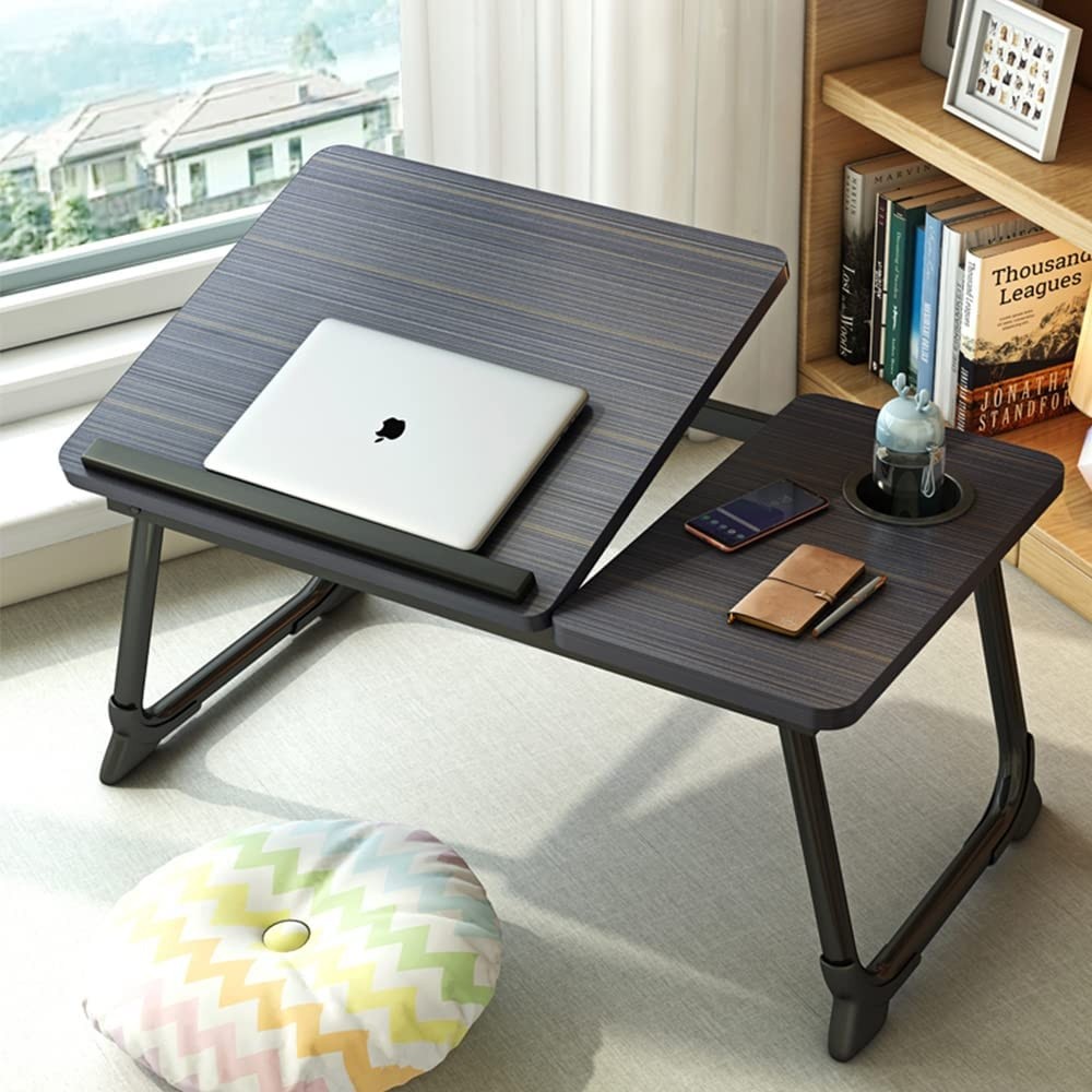 Miletus Laptop Standı Yükseltilebilir Ders Çalışma Masası Çocuk Çalışma Sehpası Yatak Sehpası Ders Masası Ys - 55x32x25 - Siyah Diğer Fiyatı