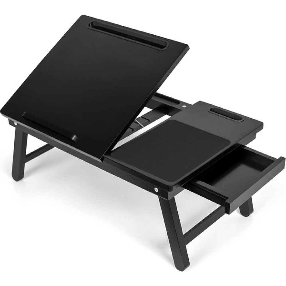 Miletus Laptop Standı Yükseltilebilir Ders Çalışma Masası Çocuk Çalışma Sehpası Yatak Sehpası Ders Masası Yt - 55x35x23 - Siyah Sehpa Fiyatı