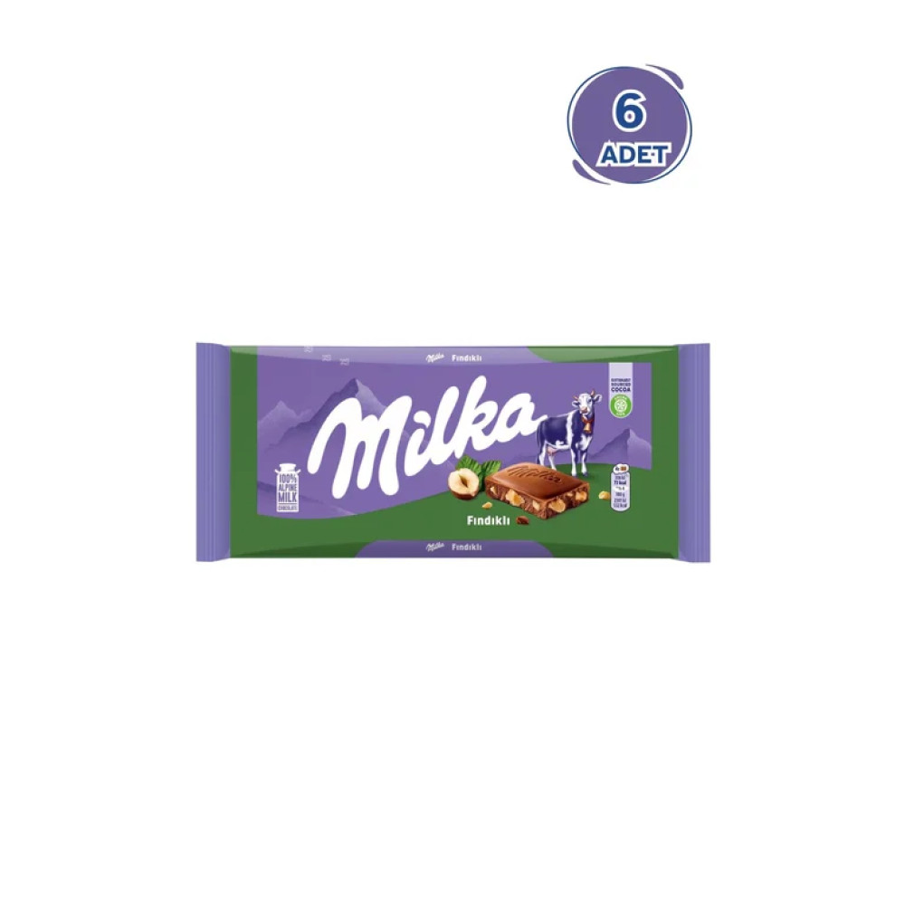 Milka Fındıklı Tablet Çikolata 80g - 6 Adet Çikolata ve Gofret Fiyatı