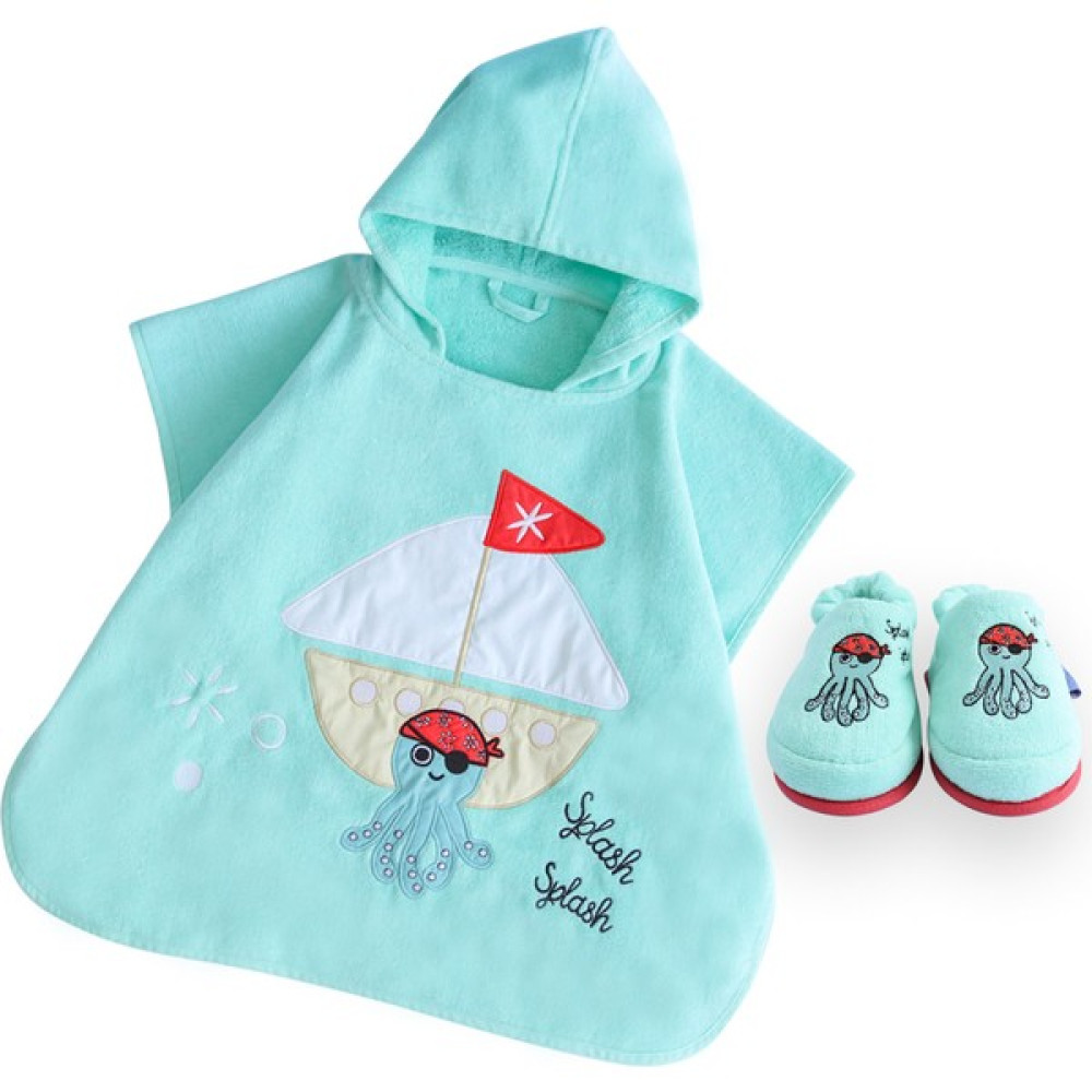 Milk&moo Çocuk Panço ve Ev Terliği Denizci Ahtapot - Mavi - 1 - 4 Yaş Bebek Banyo-Tuvalet Fiyatı