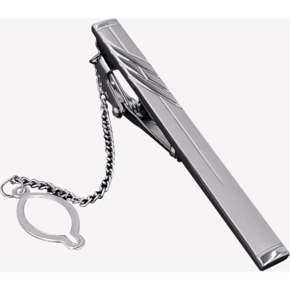 Milleniva Zincirli Metal Kravat İğnesi, Desenli Standart ve Geniş Kravat Klipsi, 6 cm Kravat İğnesi Fiyatı