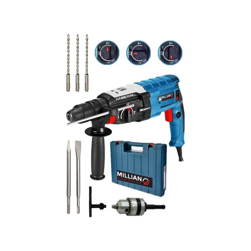 Millian Italyan 3200 Watt Kırıcı Delici Metal Dişli Sjs Şanzuman Hiltı Darbeli Matkap + 5 Uç Kırıcı Deliciler & Kırıcılar Fiyatı