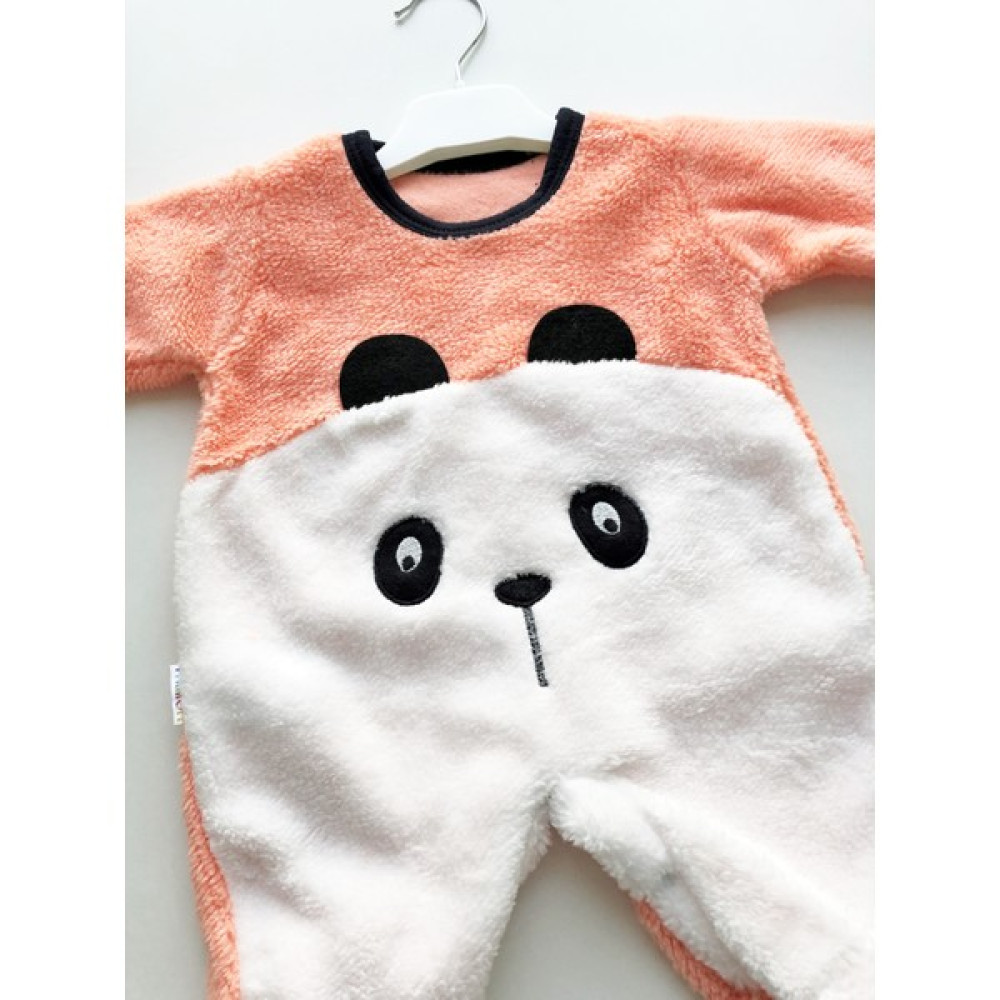 Million Wellsoft Alttan Çıtçıtlı Panda Peluş Tulum Bebek Tulumu Fiyatı
