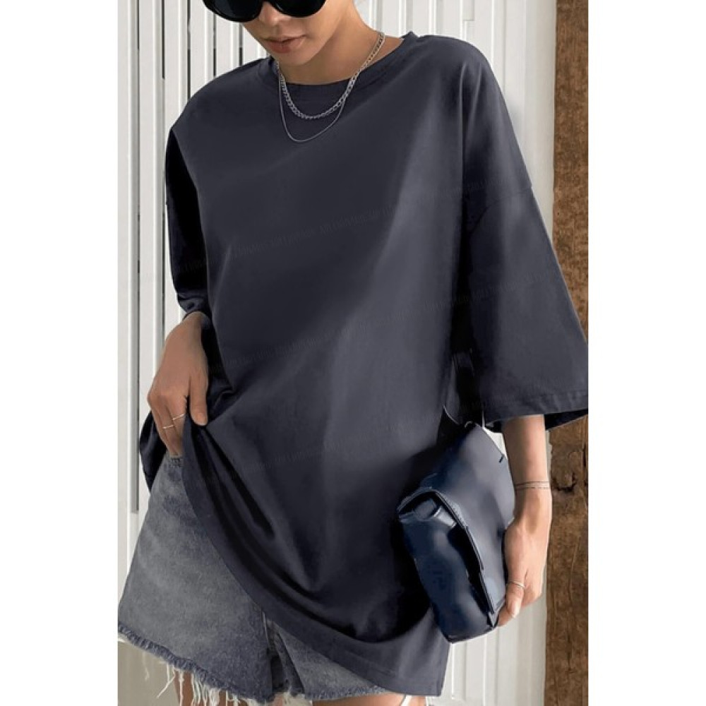 Millionaire Füme Basic Düz Baskısız Oversize Salas Boyfriend Kadın T-Shirt Bayan T-shirt Fiyatı