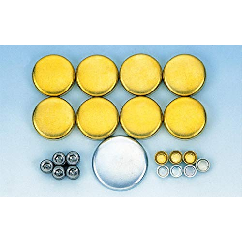 Milodon 34031 Brass Freeze Plug Kit for Small Block Chevy 283/350