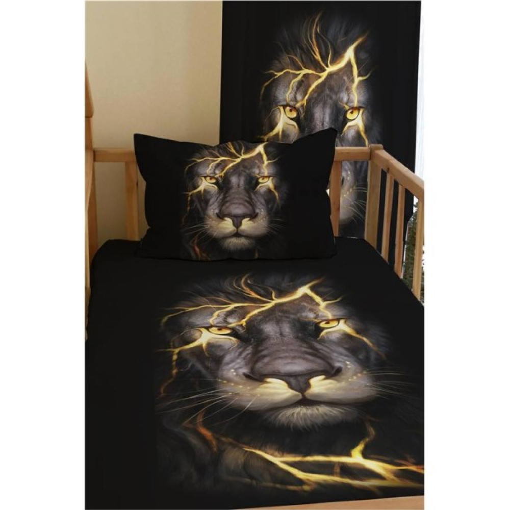 Milroma Aslan Desenli Çocuk Yatak Örtüsü - Renkli - 140 x 220 cm Yatak Örtüsü Fiyatı