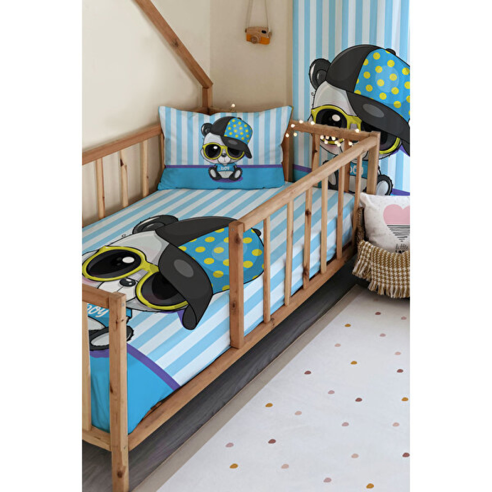 Milroma Havalı Köpek Desenli Kadife Çocuk ve Bebek Yatak Örtüsü - Renkli - 140 x 220 cm Yatak Örtüsü Fiyatı