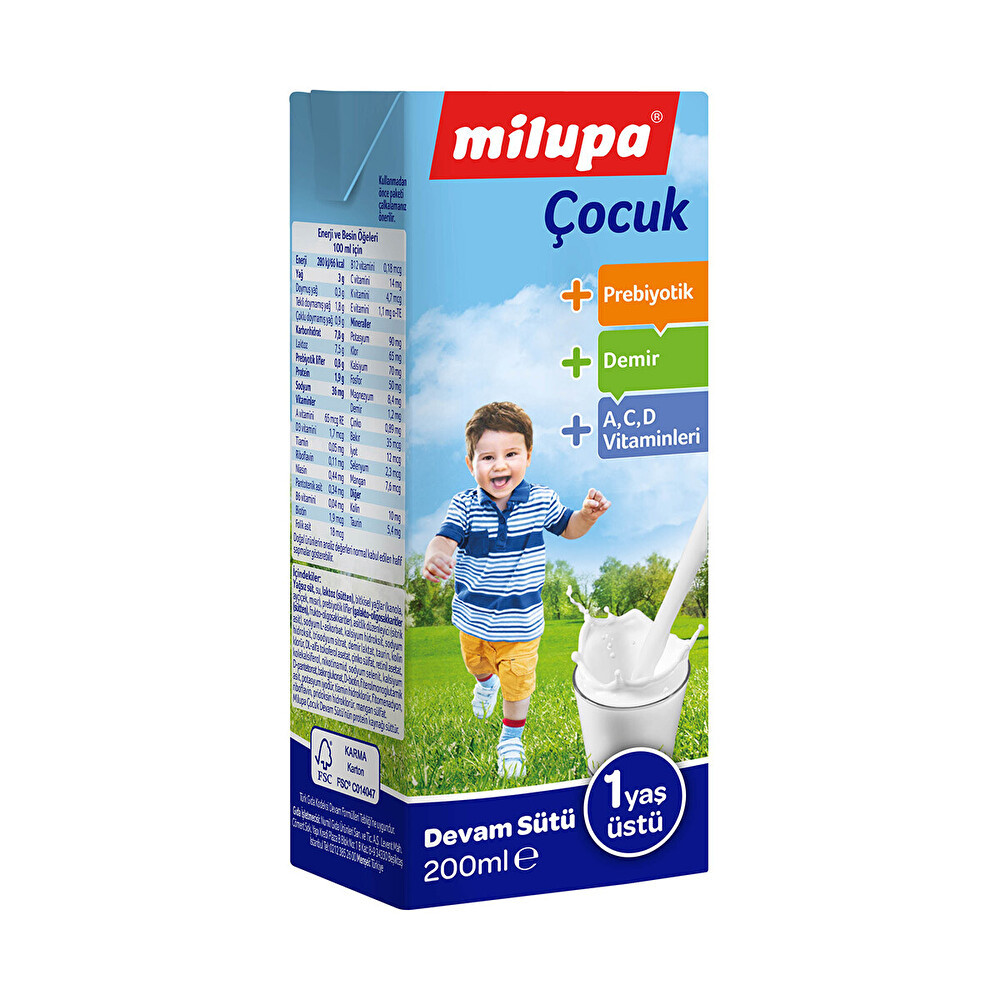 Milupa Çocuk Devam Sütü İçime Hazır 200 ml 1 Yaş + Bebek Mamaları Fiyatı