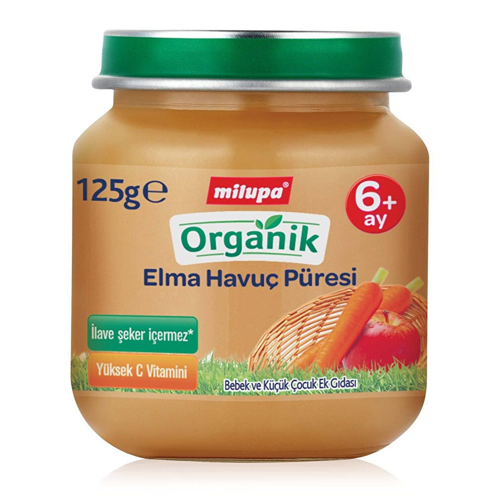Milupa Organik Elma Havuç Püresi Kavanoz 125 Gr 6+ Ay Bebek Mamaları Fiyatı