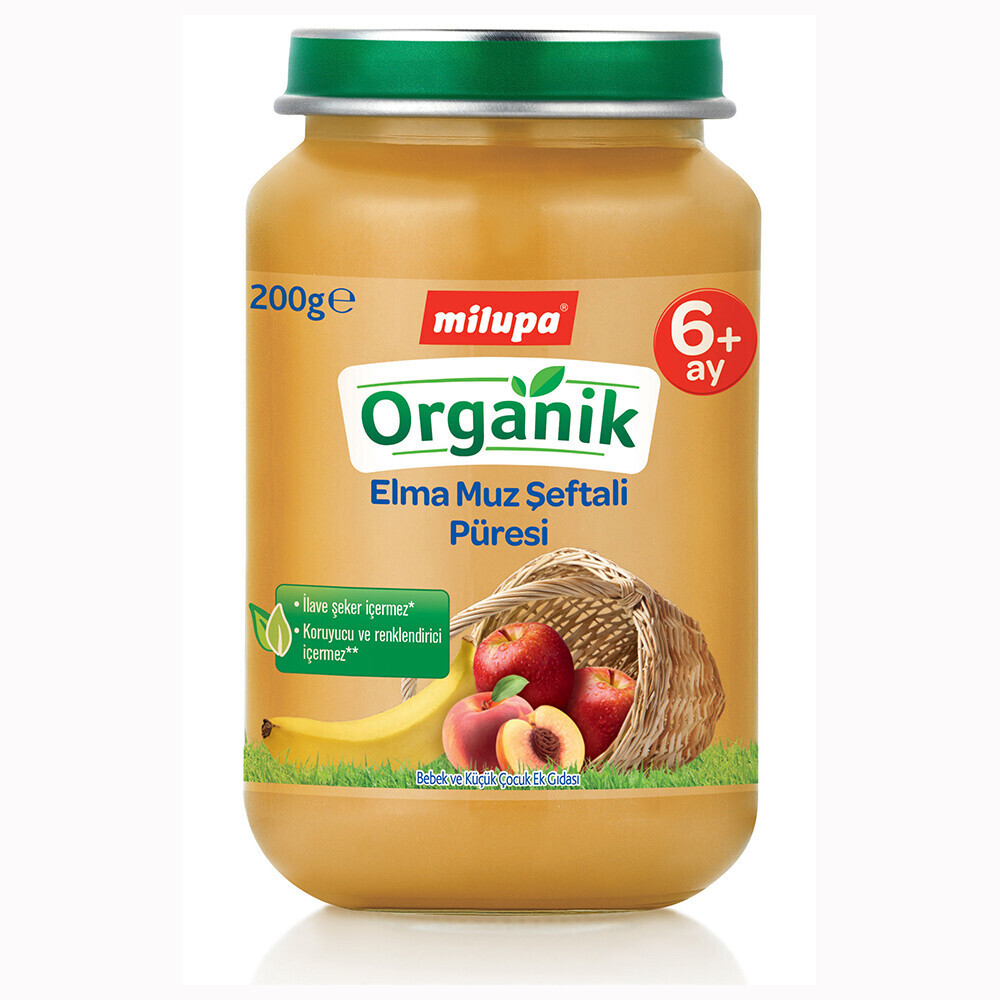 Milupa Organik Elma Muz Şeftali Püresi Kavanoz 200 Gr 6+ Ay Bebek Mamaları Fiyatı