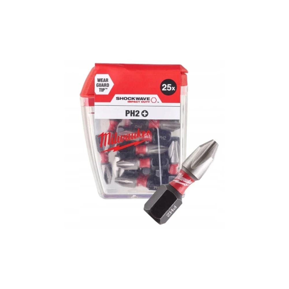 Milwaukee Shockwave Bits Uc Matkap Ucu Vidalama Ucu Ph2x25mm T4932430853 - 25 Adet Elektrikli El Aletleri Fiyatı