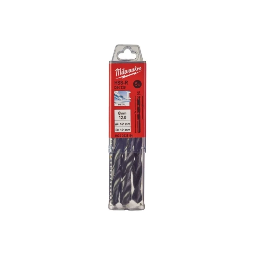 Milwaukee T4932363554 Metal Matkap Ucu Hss-R 12X 151Mm 5Li Paket Elektrikli El Aletleri Fiyatı