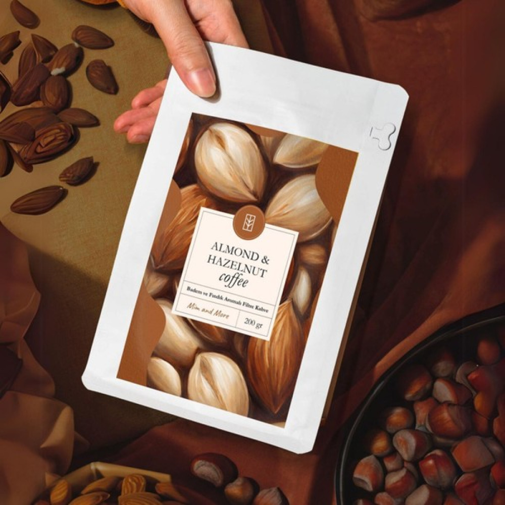 Mim and More Almond & Hazelnut Coffee - Badem ve Fındık Aromalı Kahve Çekirdek Kahve, 200 Gr Kahve Fiyatı