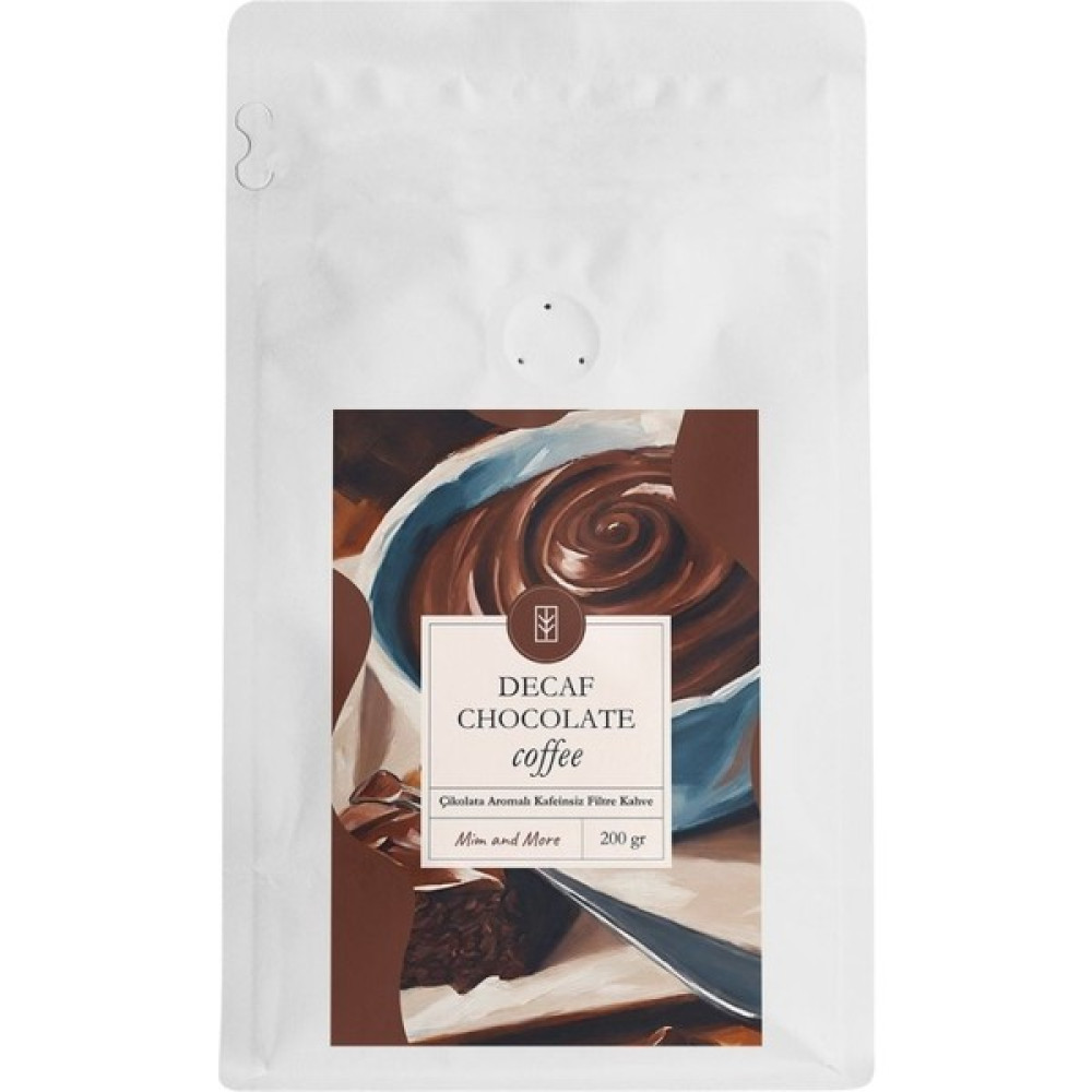 Mim and More Decaf Chocolate Coffee - Kafeinsiz Çikolata Aromalı Çekirdek Kahve, 200 Gr Kahve Fiyatı