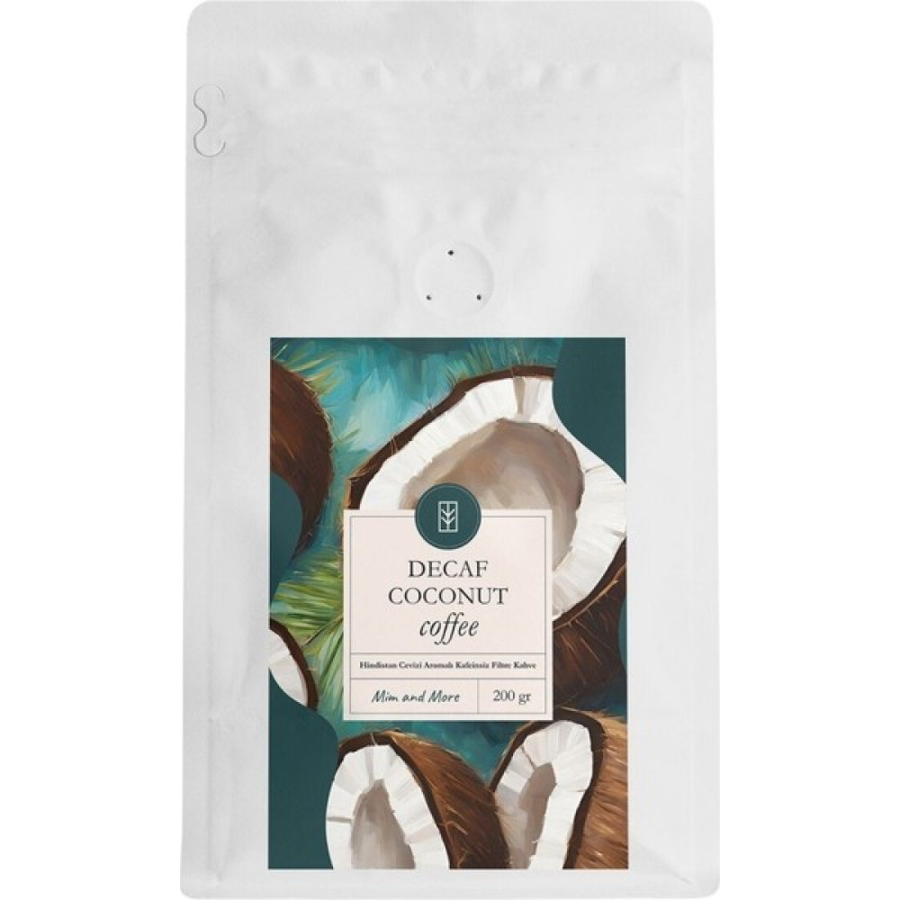 Mim and More Decaf Coconut Coffee - Kafeinsiz Hindistan Cevizi Aromalı Filtre Kahve, 200 Gr Kahve Fiyatı