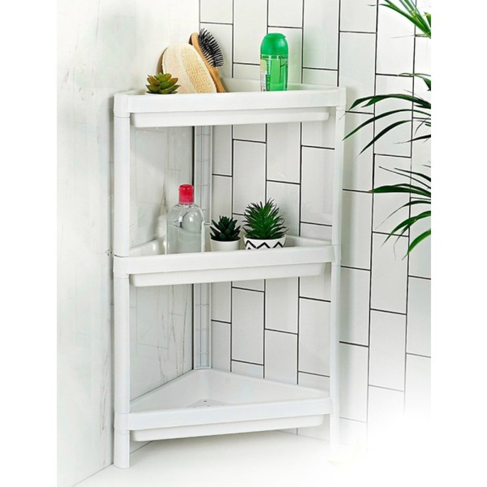 Mim Life 3 Katlı Köşeli Banyo Rafı Beyaz Çok Amaçlı Beyaz Raf Ünitesi Banyo Rafı Fiyatı