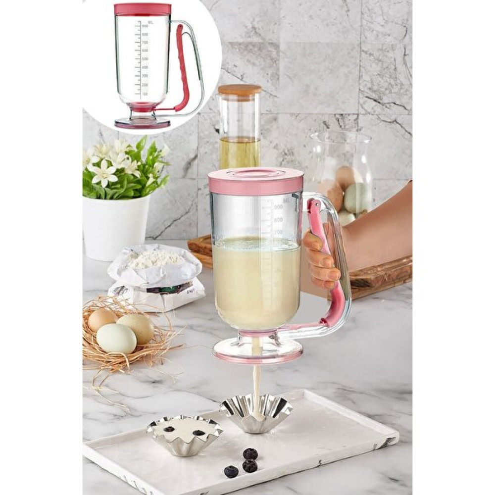 Mim Life Hamur Porsiyonlayıcı Hamur Dağıtıcı Cupcake Pratik Ölçülü Akıtma Krema Hamur Puding Krep Cupcakes Pankek Browni Mutfak Gereçleri Fiyatı