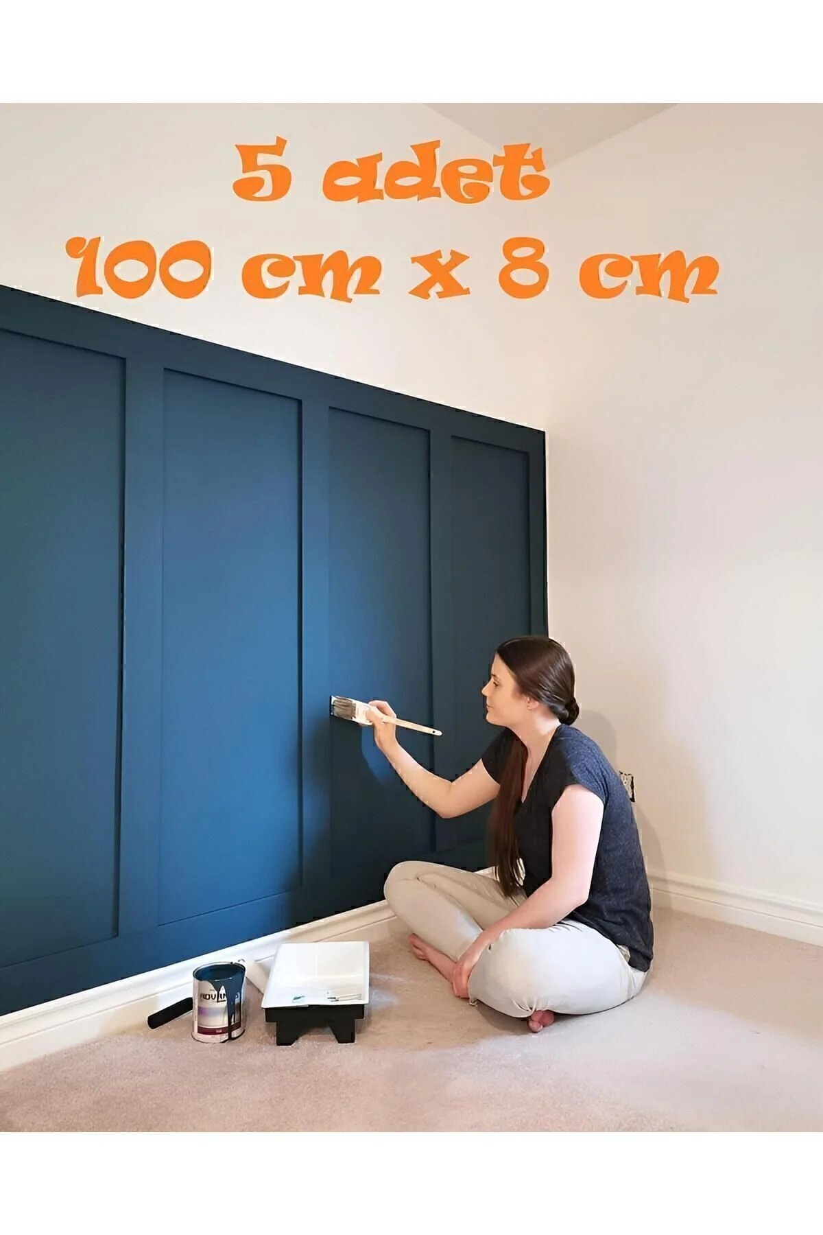 MİMES Iskandinav Duvar Çıtası 5 Adet 100 Cm x 8 Cm Dekoratif Duvar Çıtası Boyanabilir Duvar Dekoru Efsane" Dış Cephe Yalıtım Malzemeleri Fiyatı