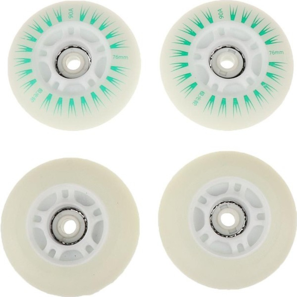 Mimgo 4 Parça LED Işıklar Yanıp Sönen Sınır Skate Roller Paten Tekerlekler 76 mm. Yeşil (Yurt Dışından) Paten Fiyatı