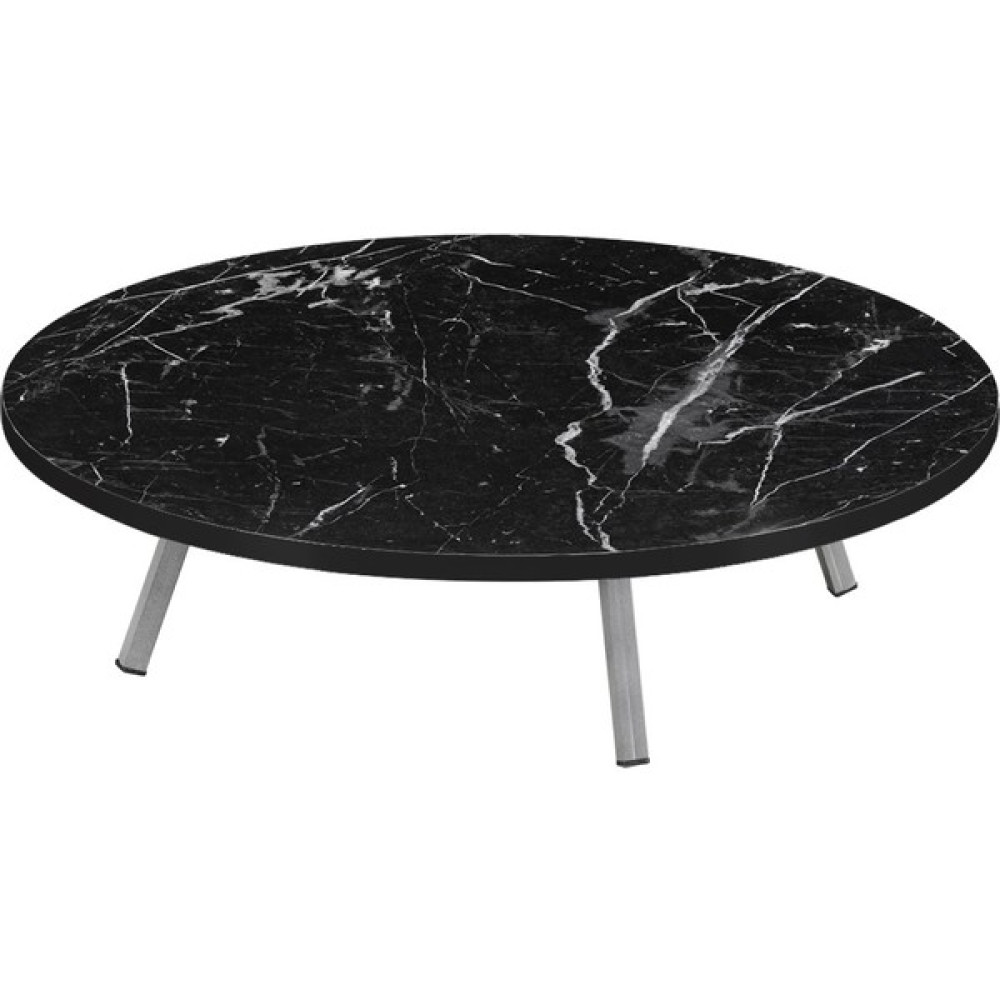 Mimilos 100 cm Sofra Metal Katlanır Ayaklı Yuvarlak Yer Sofrası - Mermer - Siyah Yemek & Mutfak Masası Fiyatı