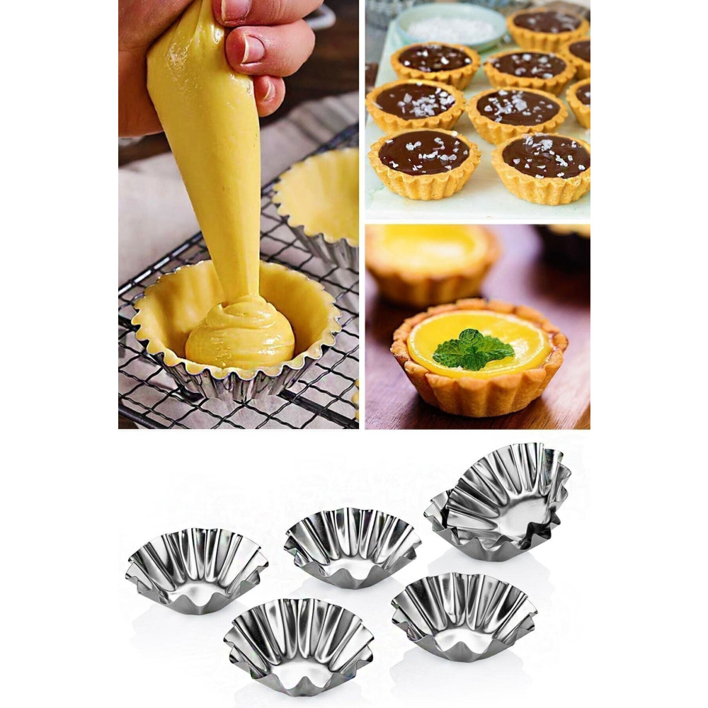 MİMOZA PARK 6 Adet Çiçek Model Mini Tart Kalıbı Ve Metal Kek Kapsülü Kek Kalıbı Kek Kalıpları Fiyatı