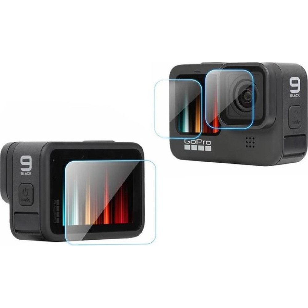 Mimozaavm GoPro Hero 9/10/11 Tamperli 3 Parça Kırılmaz Ekran Koruyucu - Siyah Aksiyon Kameralar Fiyatı