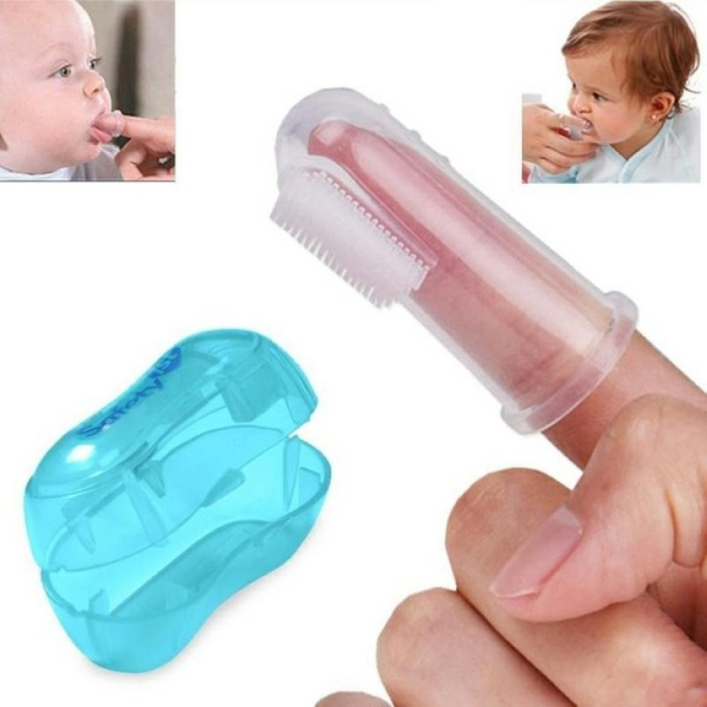 Mimozaavm Parmak Silikon Bebek Diş Kaşıyıcı Fırçası Diş Fırçası Özel Kabında - Şeffaf Diş Fırçaları Fiyatı