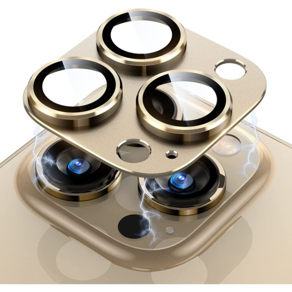 Mimtec Apple iPhone 14 Pro ve iPhone 14 Pro Max Uyumlu Çerçeveli Tam Koruma Gold Kamera Lens Koruyucu Cep Telefonu Ekran Koruyucusu Fiyatı