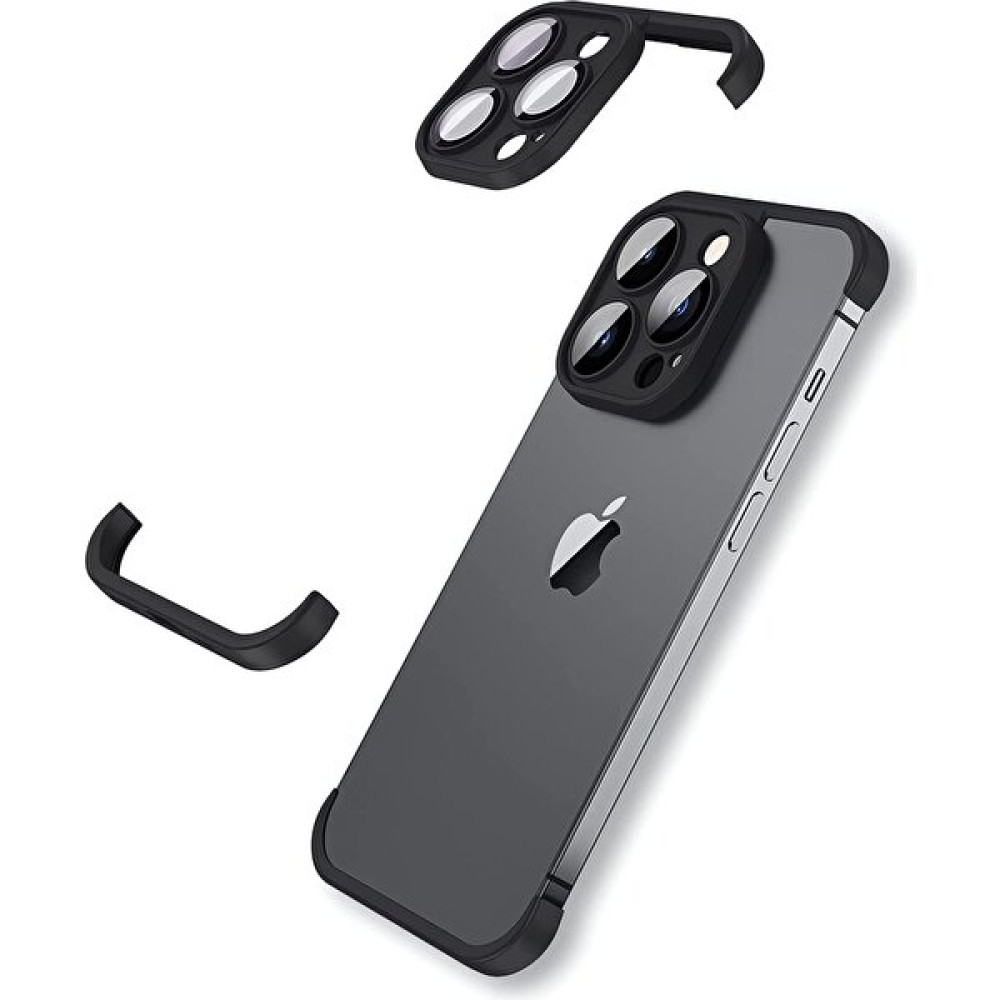 Mimtec Iphone 14 Pro Uyumlu Kamera Lens Koruyucu ve Çerçeve Koruyucu Kılıf - Siyah Cep Telefonu Kılıfı Fiyatı