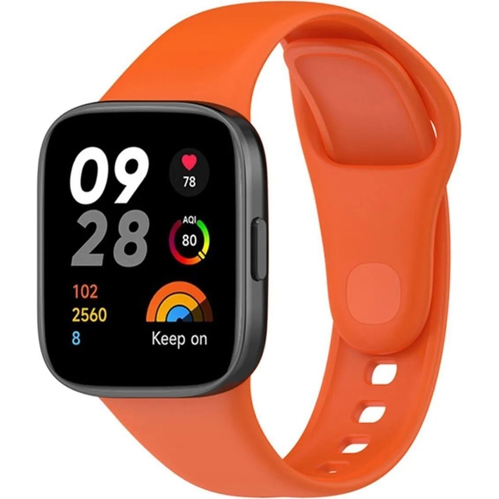 Mimtec Xiaomi Redmi Watch 3 Active Uyumlu Kordon Akıllı Saat Bileklik Kordonu Yumuşak Silikon Kayış - Turuncu Cep Telefonu Fiyatı